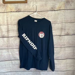 RIPNDIP white cat graphic long sleeve sz M